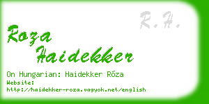 roza haidekker business card